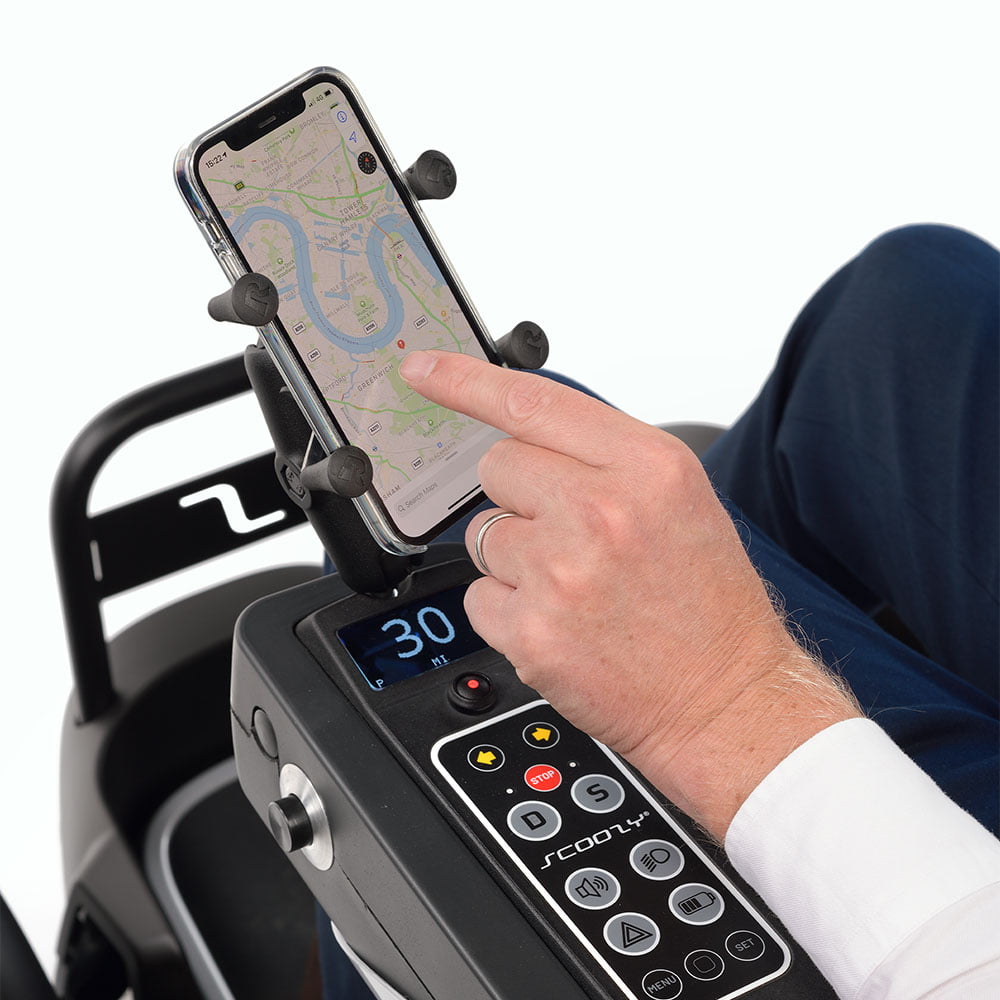Scoozy powerchair smartphone holder